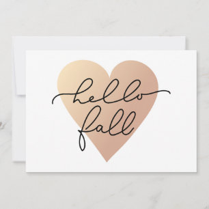 Carte Hello Fall Love Heart