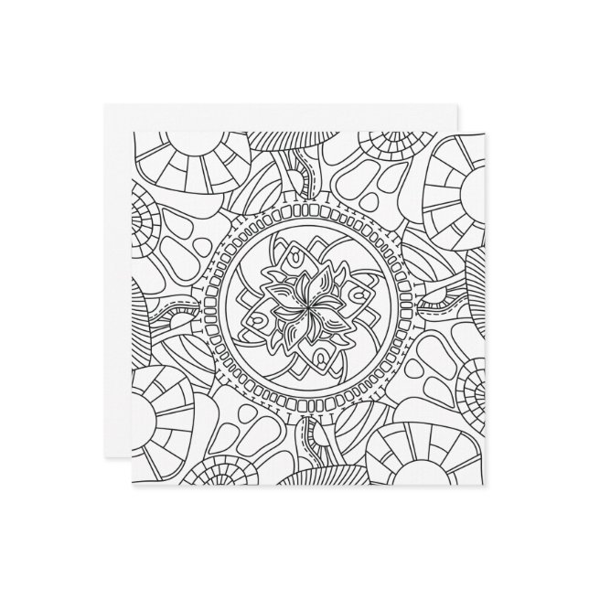 Carte Hello Spring : Mandala Extraordinaire (Devant/Arrière en situation)