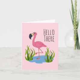 Carte Hello There Flamant rose (4,25" x 5,5) enveloppe i