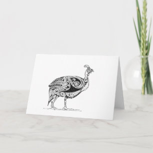 Carte Helmetted Guinea Fowl Design