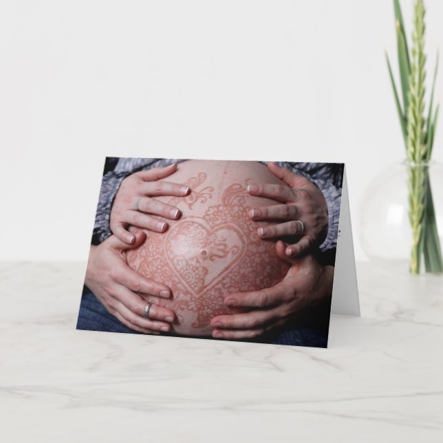 Carte Hennaed Ventre Enceinte (Devant)