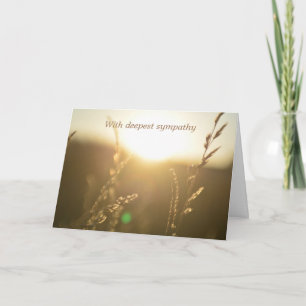Carte Herbes au soleil - Avec profonde sympathie