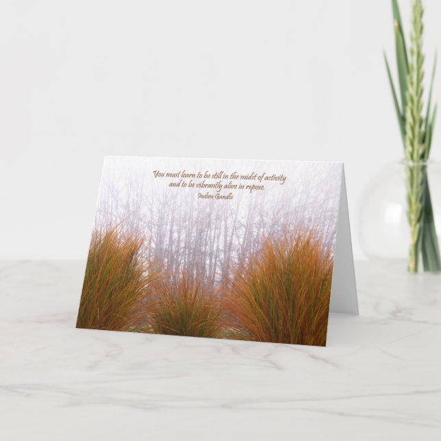 Carte Herbes de jardin un jour brumeux d'hiver (Devant)