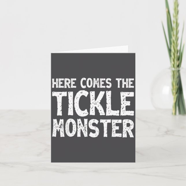 Carte Here Comes The Tickle Monster Funny Tickling Laugh (Devant)
