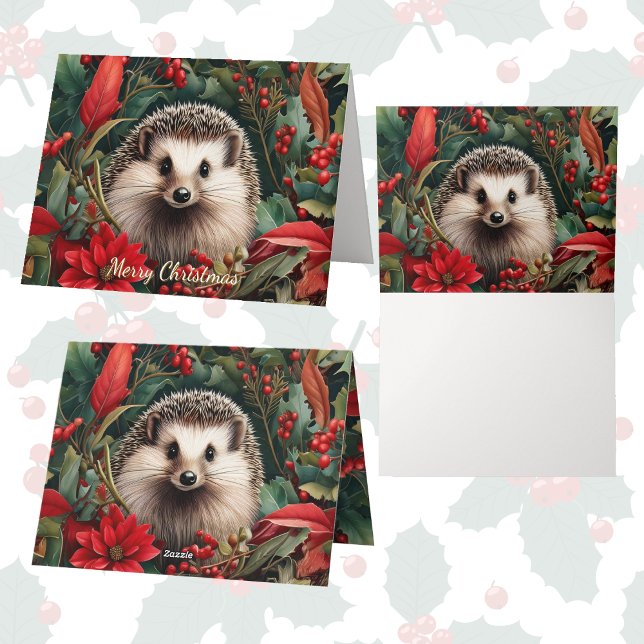 Carte Hérisson festif : un Noël boisé (Hedgehog Christmas Card
Hedgehog Christmas Card
Woodland Animal Christmas
Festive Hedgehog Greetings)