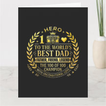 Hero to the World's Best Dad / Tarjeta