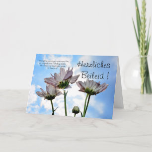 Carte Herzliches Beileid mit Blumen