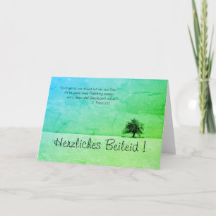 Carte Herzliches Beileid - mit Spruch aus der Bibel
