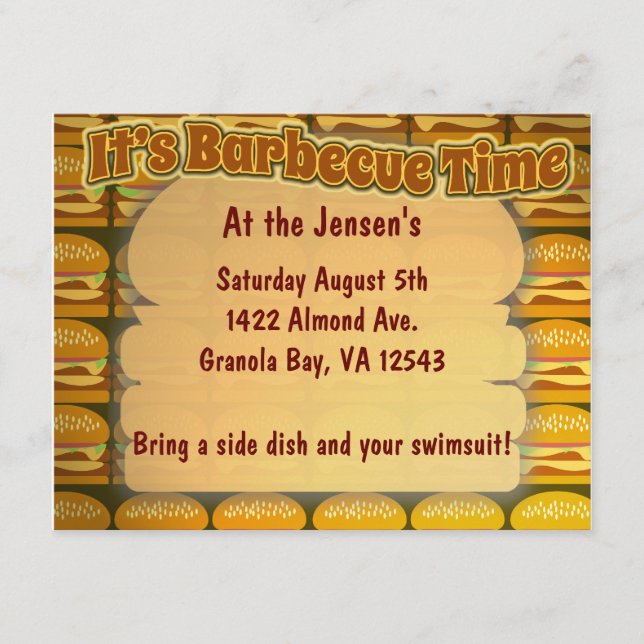 Carte Heure du barbecue ! (Devant)