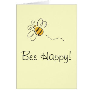 Carte heureuse d'abeille