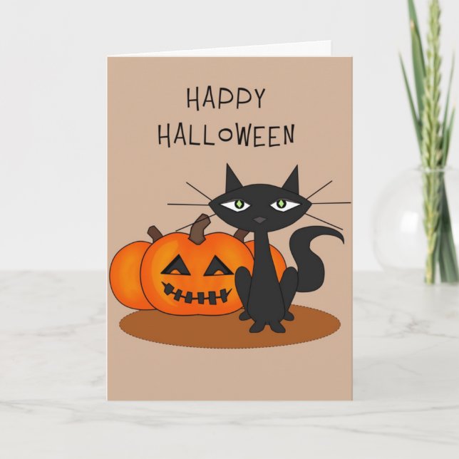 Carte heureuse de Halloween (Devant)