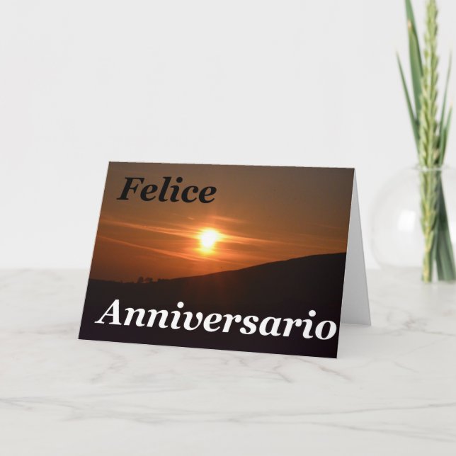 Carte heureuse de lever de soleil d'anniversaire (Devant)