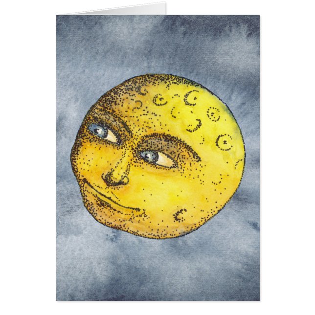 Carte heureuse de lune (Devant)