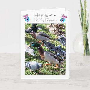 Carte heureuse de maman et de papa de Pâques -