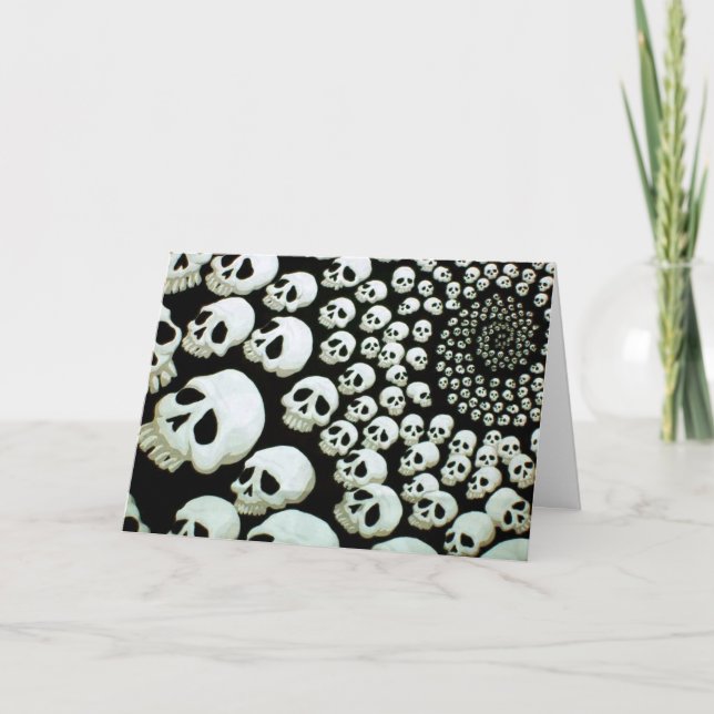 Carte heureuse de remous de crâne de Halloween (Devant)