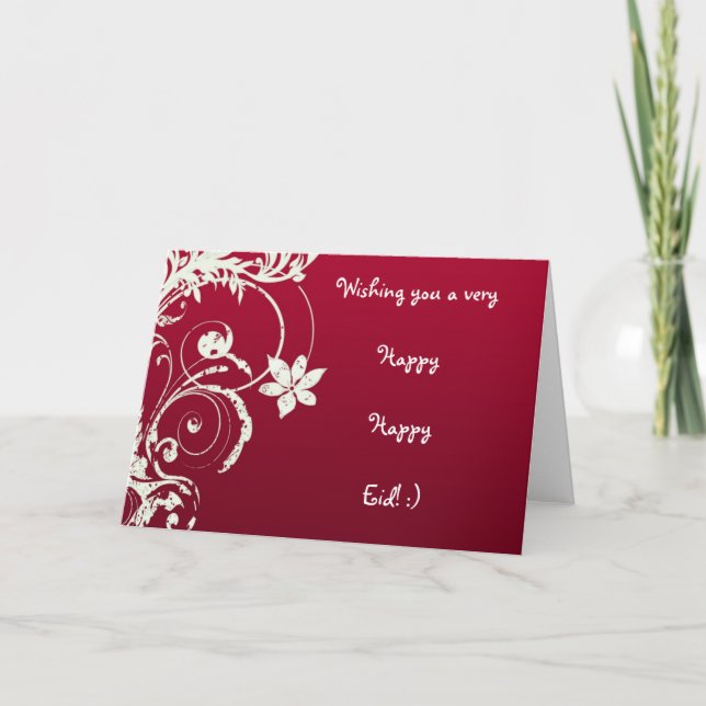 Carte heureuse heureuse d'Eid (Devant)