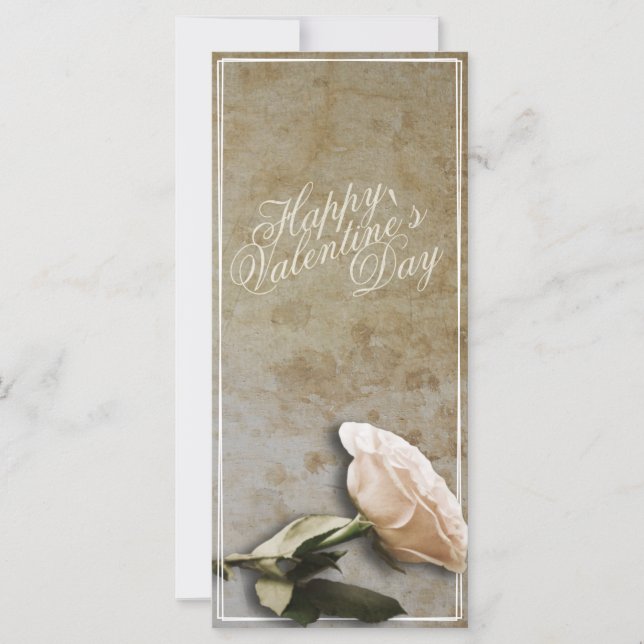 Carte Heureuse Sainte-Valentin avec Rose (Devant)