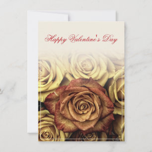 Carte Heureuse Sainte-Valentin avec Rosenbouquet jaune