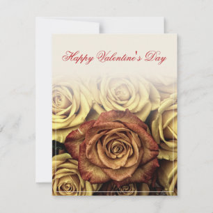 Carte Heureuse Sainte-Valentin avec Rosenbouquet jaune