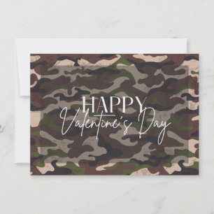 Carte Heureuse Sainte-Valentin Camouflage