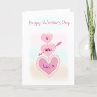 Carte HEUREUSE SAINTE-VALENTIN ! Coeur, sois mon texte