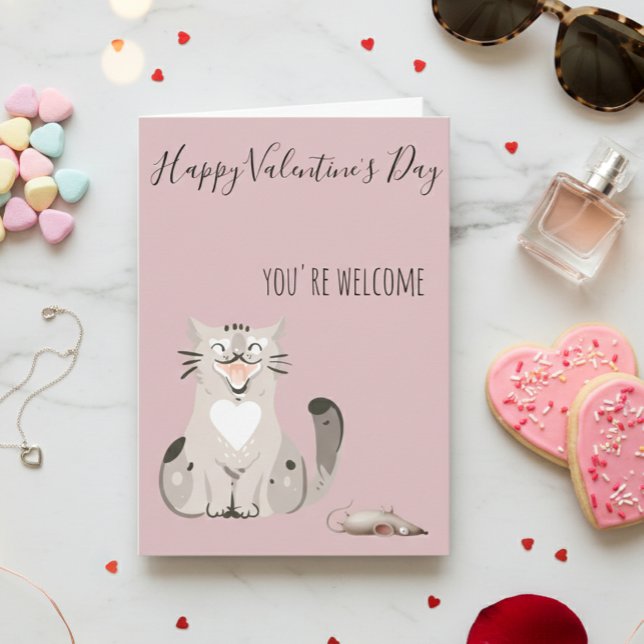 Carte Heureuse Sainte-Valentin De Cat Funny (Créateur téléchargé)