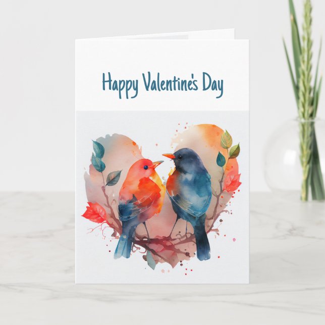 Carte Heureuse Sainte-Valentin de mon Tweetie Cute Birds (Devant)