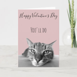 Carte Heureuse Sainte-Valentin Du Chat Au Humour Humain