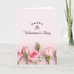 Carte Heureuse Sainte-Valentin moderne rose