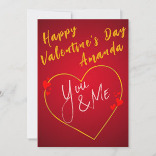Carte Heureuse Sainte-Valentin Red Heart
