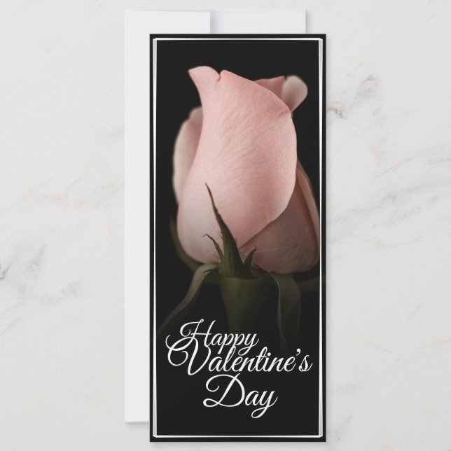 Carte Heureuse Sainte-Valentin rose (Devant)