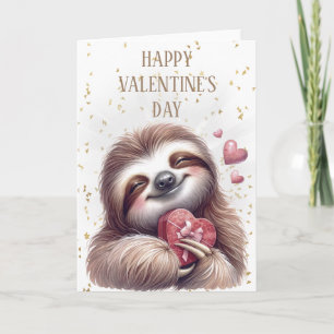 Carte Heureuse Sainte-Valentin Sloth