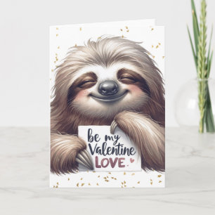 Carte Heureuse Sainte-Valentin Sloth