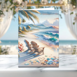 Carte Heureuse Sainte-Valentin Vagues océaniques et ve