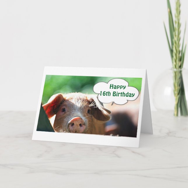 Carte HEUREUX **16ème** ANNIVERSAIRE VIVEZ-JE LE SERAIS! (Devant)