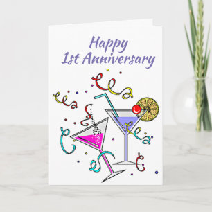 CARTE ***HEUREUX 1ER ANNIVERSAIRE*** À L'AMOUR DE MA VIE