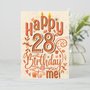 Carte heureux 28 e anniversaire pour moi -joyeux anniver