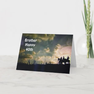 Carte **HEUREUX 40ème anniversaire FRÈRE**