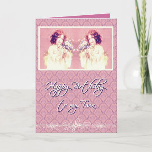 Carte heureux anniversaire à ma soeur jumelle