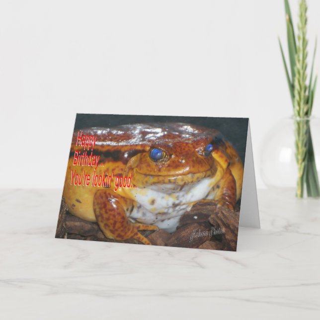 Carte Heureux Anniversaire Frog-Lookin Bon (Devant)