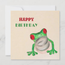 Heureux anniversaire Grenouille verte salut