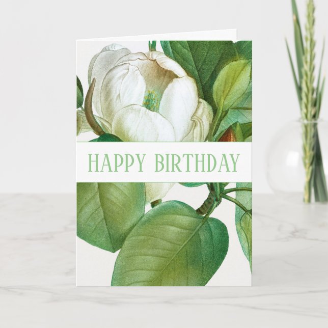 CARTE "HEUREUX ANNIVERSAIRE" MAGNOLIA GREETING CARD (Devant)