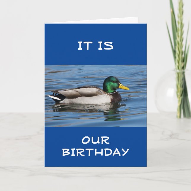 CARTE HEUREUX "ANNIVERSAIRE MUTUELLE" JUSTE DUCKIE! ! !  (Devant)