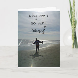 CARTE "HEUREUX ANNIVERSAIRE" SOUHAITE DE LA "PLAGE"