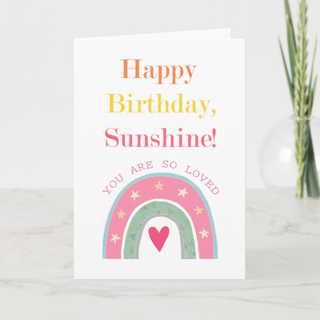 Carte Heureux Anniversaire Sunshine vous êtes si aimé ar (Devant)