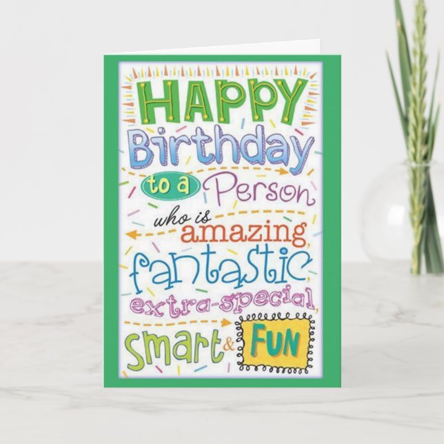 CARTE HEUREUX "ANNIVERSAIRE" VOUS ÊTES PLUS QUE FANTASTI (Devant)