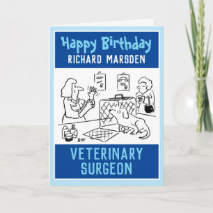 Carte Heureux chirurgien vétérinaire d'anniversaire