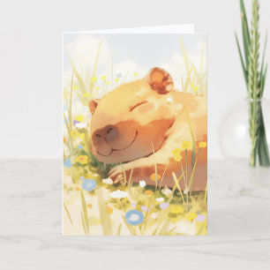 Carte Heureux comme un Capybara