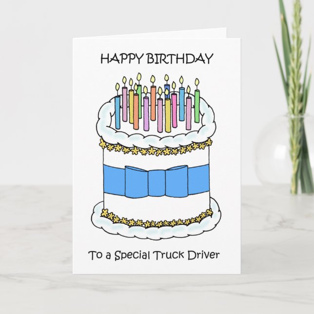 Carte Heureux conducteur de camion d'anniversaire (Devant)