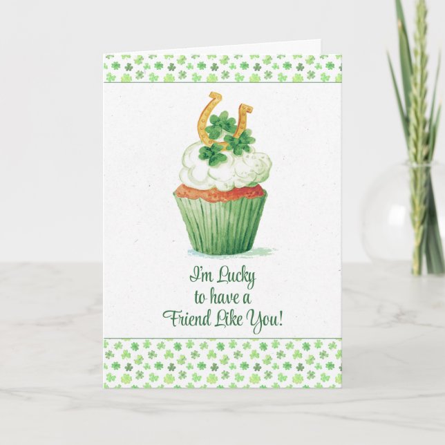 Carte Heureux d'avoir un ami comme vous la Saint Patrick (Devant)